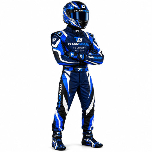 TitanGears Velocity Race Suit – Night Blue