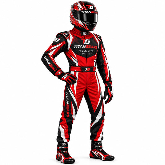 TitanGears Velocity Race Suit – Scarlet